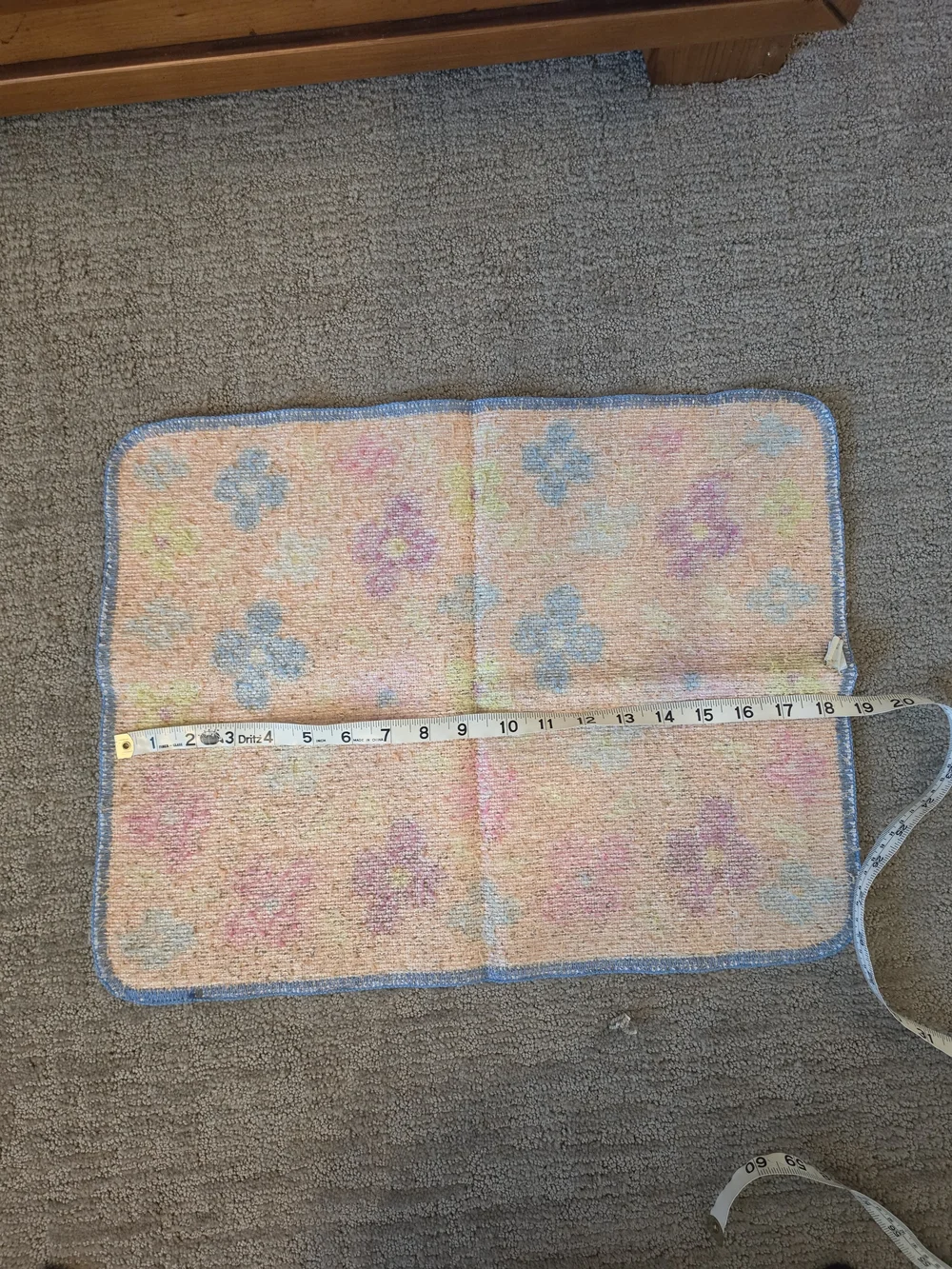 Target Orange Floral Bath Mat with Multicolor Flowers